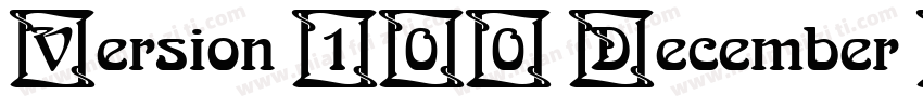 Version 100 December 23 2014 ini字体转换